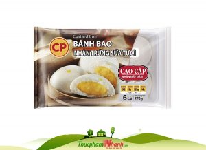 Banh Bao Nhan Trung Sua Tuoi Custard Khay 270g