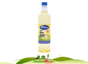 Dầu ăn Simply đậu nành chai 1 lít