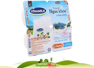 sữa chua vinamilk có đường hộp 100g