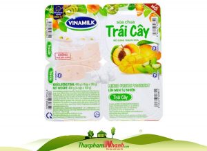 sữa chua vinamilk trái cây hộp 100g
